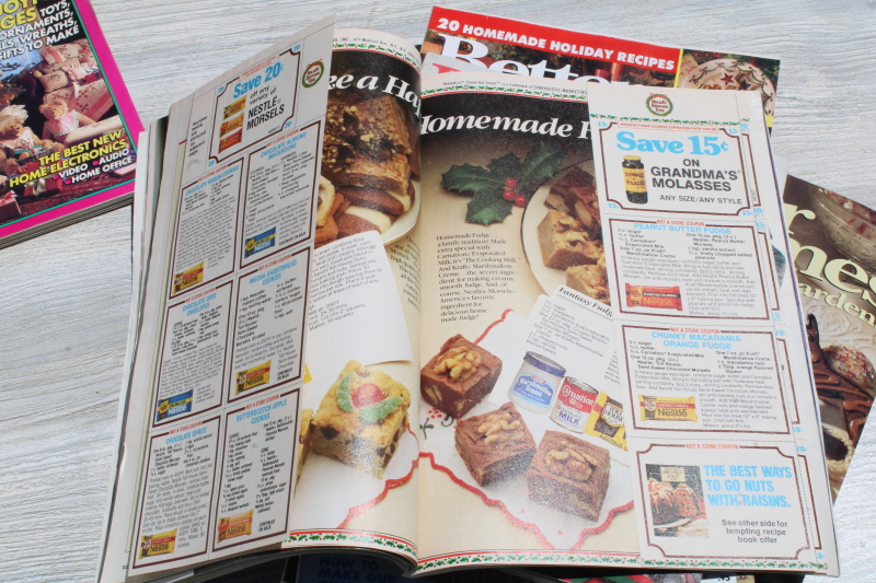 photo of 80s 90s vintage Christmas magazines lot BH&G baking, holiday recipes, tons of ads!  #7